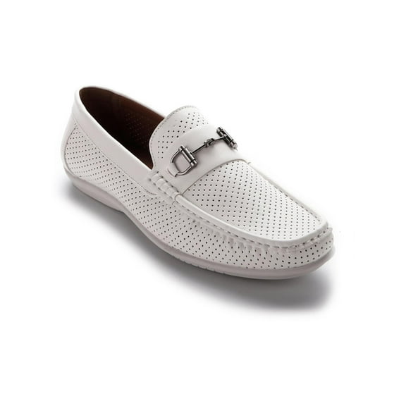 Aston Marc Mens Walk Faux Leather Slip-On Loafers