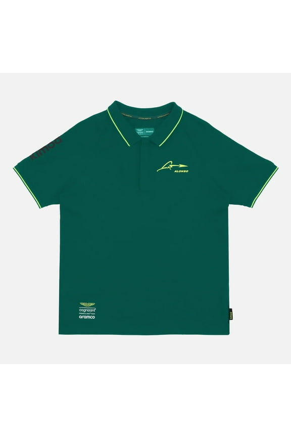 Aston Martin Cognizant F1 Kimoa Fernando Alonso Men's Lifestyle Polo-Shirt - Green