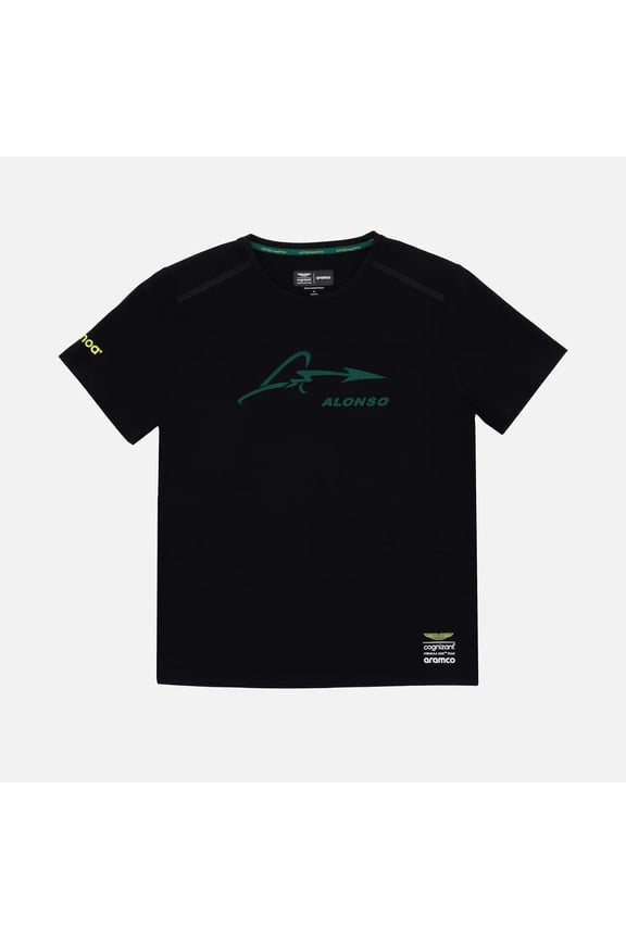 Aston Martin Cognizant F1 Kimoa Fernando Alonso Men's Lifestyle T-Shirt - Black