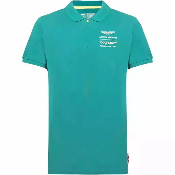 Aston Martin Cognizant F1 Lifestyle Polo Shirt - Black/Green/White
