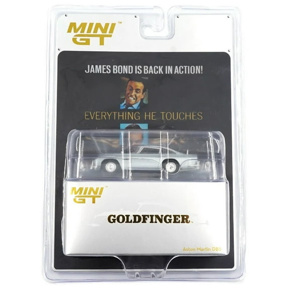 Aston Martin DB5 “Goldfinger” English Blister Packaging 1/64 DieCast by Mini Gt