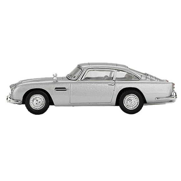 Aston Martin DB5 RHD (Right Hand Drive) Birch Silver Metallic 007 James Bond "Thunderball" (1965) Movie Limited Edition 1/64 Diecast Model Car by Mini GT