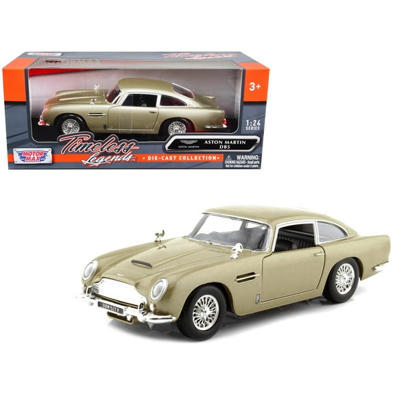 Aston Martin DB5 RHD (Right Hand Drive) Gold Metallic "Timeless Legends" Series 1/24 Diecast Model Car by Motormax