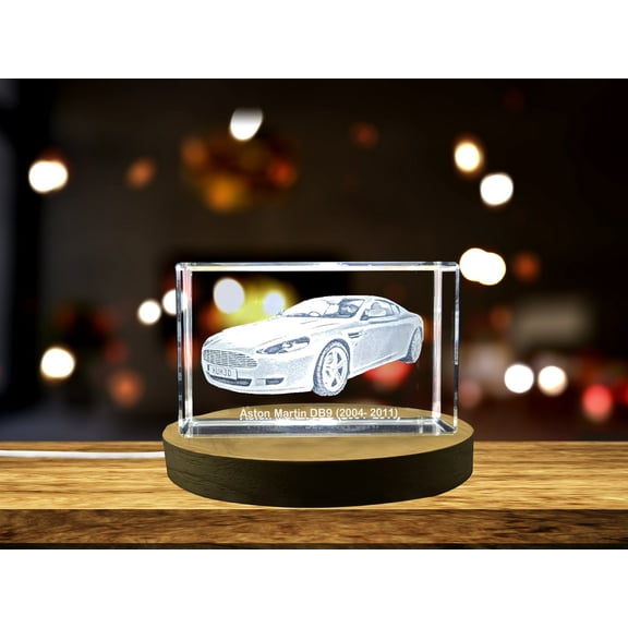 Aston Martin DB9 Grand Tourer Collectible Crystal Sculpture | Elegant 2004-2011 Model