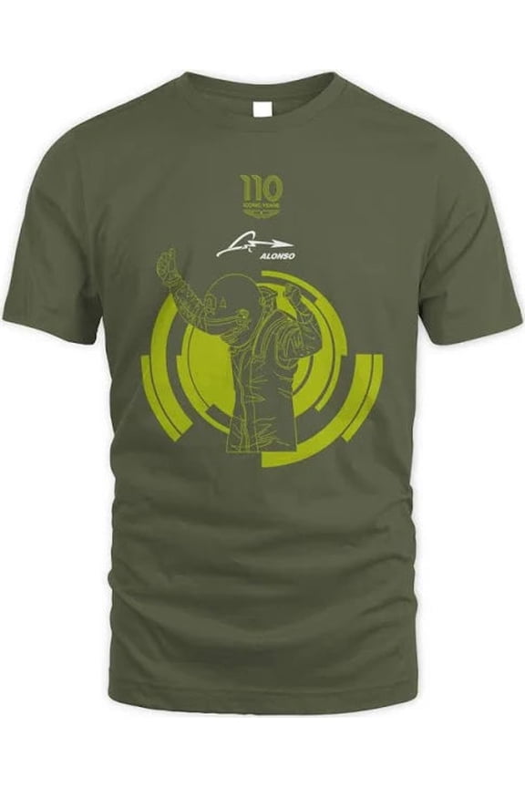 Aston Martin F1 Fernando Alonso Kids Celebratory T-Shirt - Youth Green