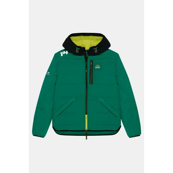 Aston Martin F1 Kimoa Fernando Alonso Padded Puffy Jacket - Green