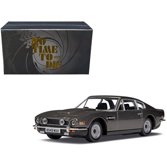 Aston Martin V8 RHD (Right Hand Drive) Black Metallic James Bond 007 "No Time To Die" (2021) Movie Diecast Model Car by Corgi