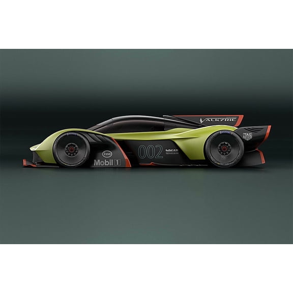 Aston Martin Valkyrie AMR Pro Racing Car Wall Poster - 24x36 Inch Glossy Laminated Poster - Stunning Detail and Bold Colors