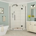 thumbnail image 1 of Aston SEN966EZ-MB-36-10 Merrick 72" High X 36" Wide X 36" Deep Hinged Frameless Shower, 1 of 7