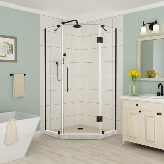 Aston Sen966ez-38-10 Merrick 72" High X 38" Wide X 38" Deep Hinged Frameless Shower