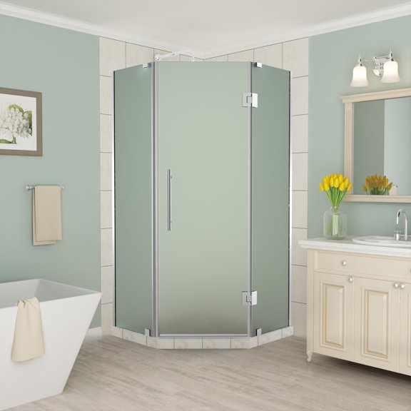 Aston Sen966f-38-10 Merrick 72" High X 38" Wide X 38" Deep Hinged Frameless Shower