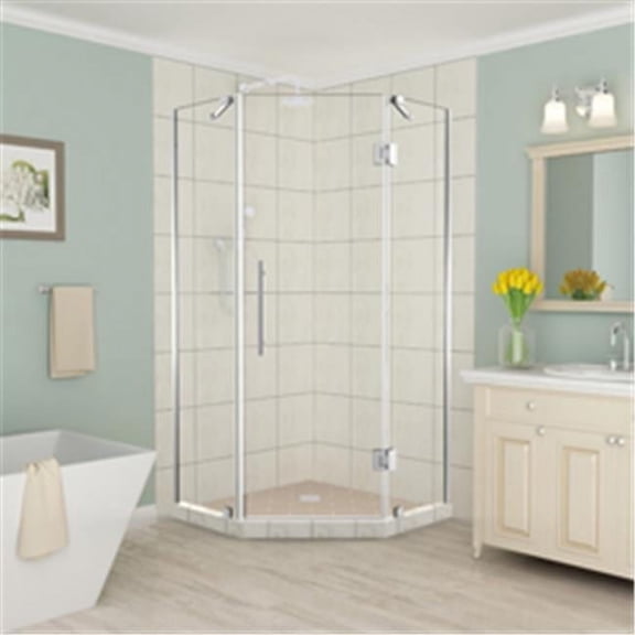 Aston SEN966EZ-CH-40-10 72 x 40 x 40 in. Merrick Frameless Neo-Angle Shower Enclosure, Chrome