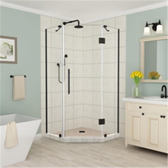 Aston SEN966EZ-ORB-40-10 72 x 40 x 40 in. Merrick Frameless Neo-Angle Shower Enclosure, Oil Rubbed Bronze