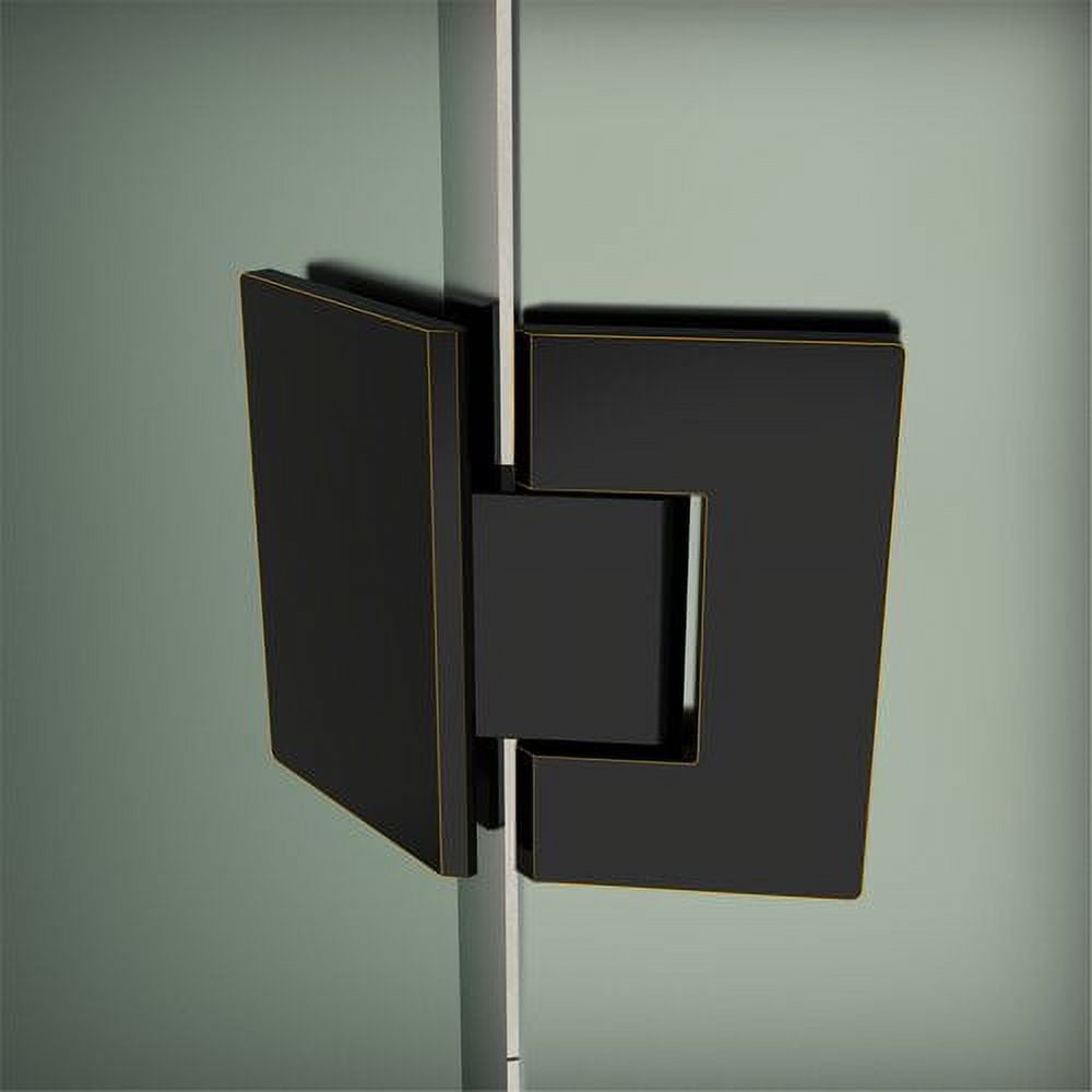Merrick GS Matte Black Frameless Frosted Glass Neo-Angle Shower Enclosure