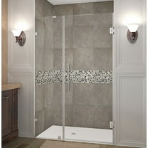 Aston Sdr985-39-10 Nautis 39" Wide X 72" High Frameless Hinged Shower Door - Stainless