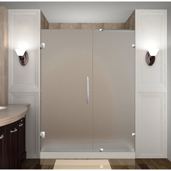 Aston SDR985F-SS-64-10 Nautis 64" Wide X 72" High Frameless Hinged Shower Door - Stainless