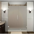 thumbnail image 1 of Aston Sdr985f-66-10 Nautis 66" Wide X 72" High Frameless Hinged Shower Door - Stainless, 1 of 7
