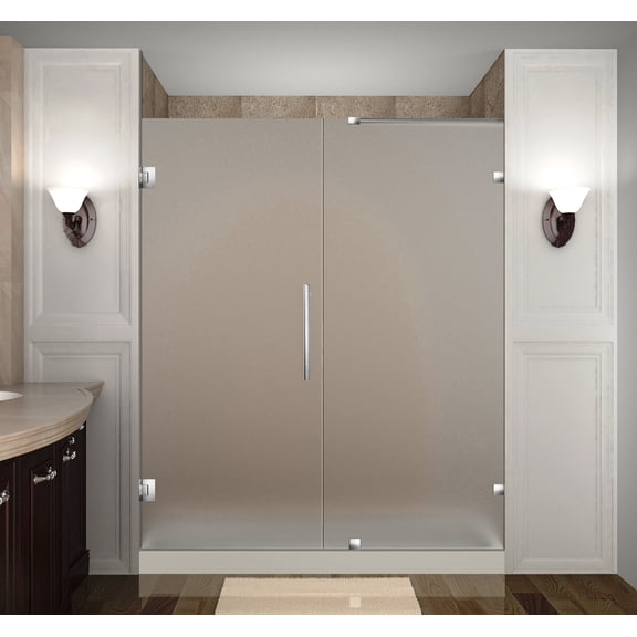Aston SDR985F-SS-69-10 Nautis 69" Wide X 72" High Frameless Hinged Shower Door - Stainless