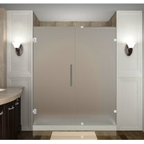 Aston Sdr985f-71-10 Nautis 71" Wide X 72" High Frameless Hinged Shower Door - Chrome