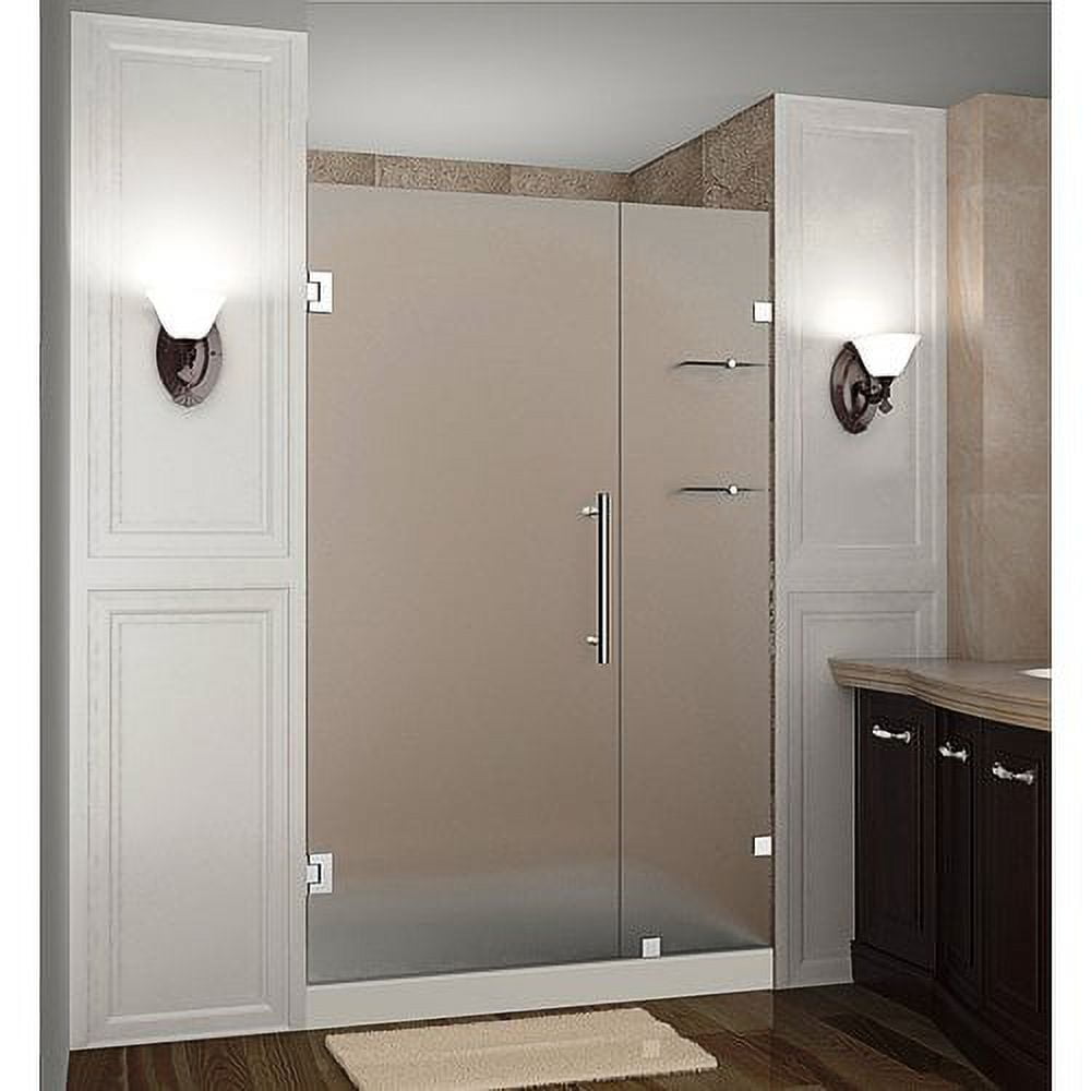 Nautis GS 38" x 72" Frosted Glass Frameless Hinged Shower Door