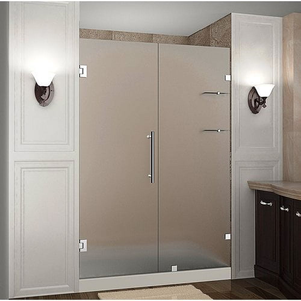 Nautis GS 60" Frosted Frameless Hinged Shower Door