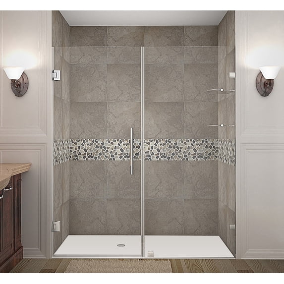 Aston SDR990-SS-61-10 Nautis Gs 61" Wide X 72" High Frameless Hinged Shower Door -