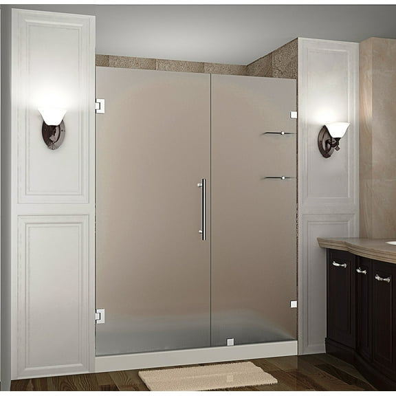 Aston Sdr990f-62-10 Nautis Gs 62" Wide X 72" High Frameless Hinged Shower Door - Stainless