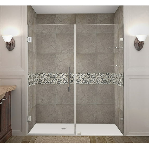 Aston Sdr990-64-10 Nautis Gs 64" Wide X 72" High Frameless Hinged Shower Door - Stainless