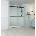 thumbnail image 1 of Aston SDR977EZ-MB-60-10 Rivage 76" High X 60" Wide Sliding Frameless Shower Door - Black, 1 of 7