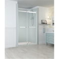 thumbnail image 1 of Aston SDR977EZ-SS-60-10 76 x 60 x 4.5 in. Rivage Frameless Double-Bypass Sliding Shower Door, Stainless Steel, 1 of 7