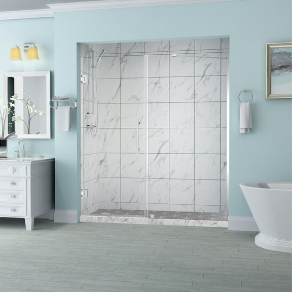 Aston SDR965EZ-CH-7234-10 Belmore 71.25-72.25 x 72 in. Frameless Hinged Shower Door in Chrome