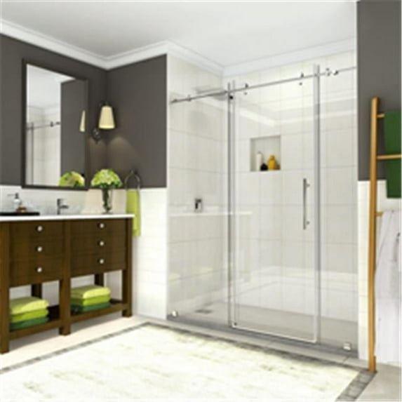 Aston SDR984EZ-CH-72-10 76 x 72 x 3.1 in. Coraline Frameless Sliding Shower Door, Chrome