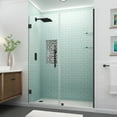 thumbnail image 1 of Aston Sdr960ez-6533-10 Belmore Gs 72" High X 65" Wide Hinged Frameless Shower Door - Black, 1 of 7