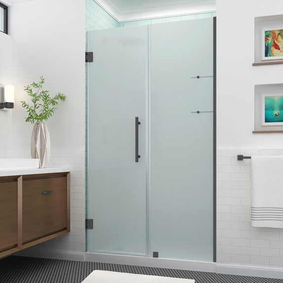 Aston SDR960F-MB-4725-10 Belmore Gs 72" High X 47" Wide Hinged Frameless Shower Door -