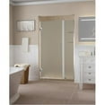thumbnail image 1 of Aston SDR960F-SS-5923-10 72 x 59 x 0.38 in. Belmore GS Frameless Hinged Shower Door with Frosted Glass & Glass Shelves, Stainless Steel, 1 of 7