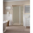 thumbnail image 1 of Aston SDR960F-SS-5925-10 72 x 59 x 0.38 in. Belmore GS Frameless Hinged Shower Door with Frosted Glass & Glass Shelves, Stainless Steel, 1 of 7
