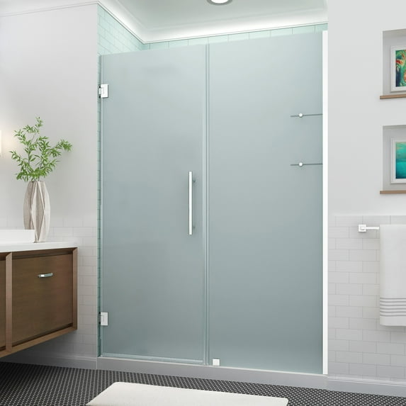 Aston Sdr960f-6333-10 Belmore Gs 72" High X 63" Wide Hinged Frameless Shower Door - Chrome