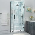 thumbnail image 1 of Aston Sdr965ez-282280 Belmore Xl 80" High X 28" Wide Hinged Frameless Shower Door - Black, 1 of 7