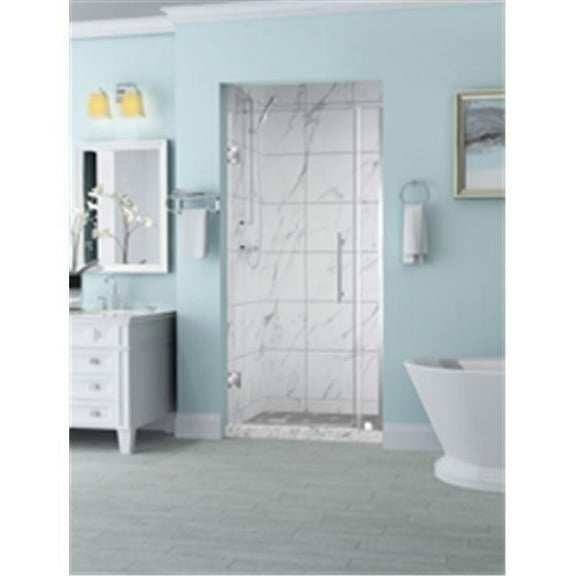 Aston SDR965EZ-SS-2923-10 72 x 28.25-29.25 x 0.375 in. Belmore Frameless Hinged Shower Door - Stainless Steel