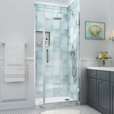Aston Sdr965ez-383280 Belmore Xl 80" High X 38" Wide Hinged Frameless Shower Door - Chrome
