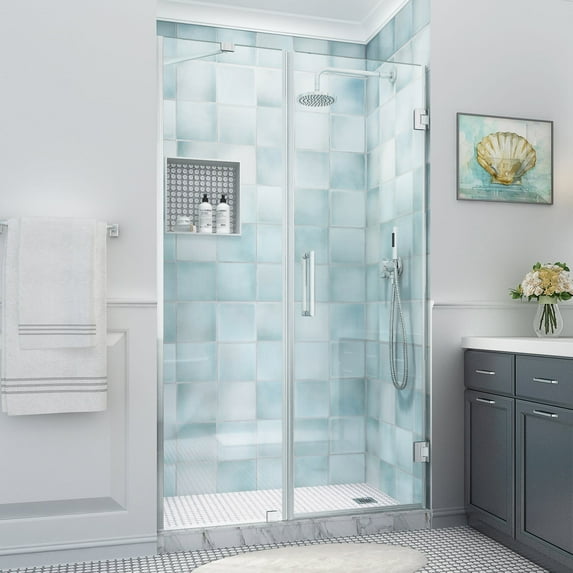 Aston Sdr965ez-502880 Belmore Xl 80" High X 50" Wide Hinged Frameless Shower Door -