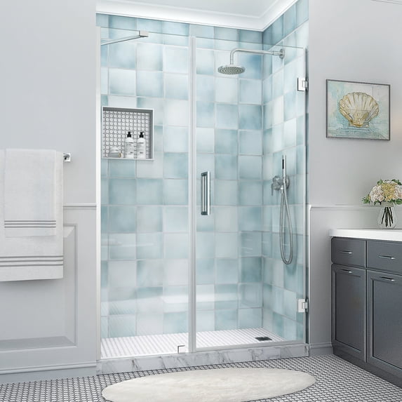 Aston SDR965EZ-CH-573380 Belmore Xl 80" High X 57" Wide Hinged Frameless Shower Door -