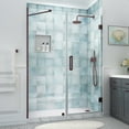thumbnail image 1 of Aston Sdr965ez-663480 Belmore Xl 80" High X 66" Wide Hinged Frameless Shower Door - Bronze, 1 of 7