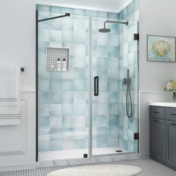 Aston Sdr965ez-663480 Belmore Xl 80" High X 66" Wide Hinged Frameless Shower Door - Bronze