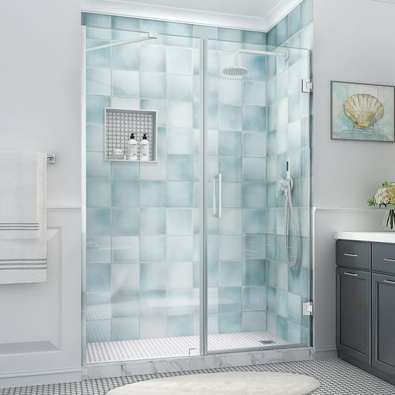 Aston Sdr965ez-673580 Belmore Xl 80" High X 67" Wide Hinged Frameless Shower Door -