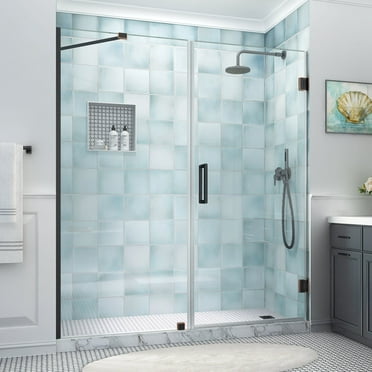 Aston Sdr965ez-743880 Belmore Xl 80" High X 74" Wide Hinged Frameless Shower Door - Bronze