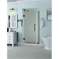 Aston SDR965F-ORB-3929-10 72 x 39 x 0.38 in. Belmore Frameless Hinged Shower Door with Frosted Glass, Oil Rubbed Bronze