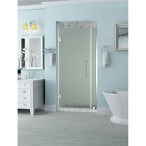 Aston SDR965F-CH-4127-10 Belmore 40.25 to 41.25 x 72 in. Frameless Hinged Shower Door with Frosted Glass - Chrome