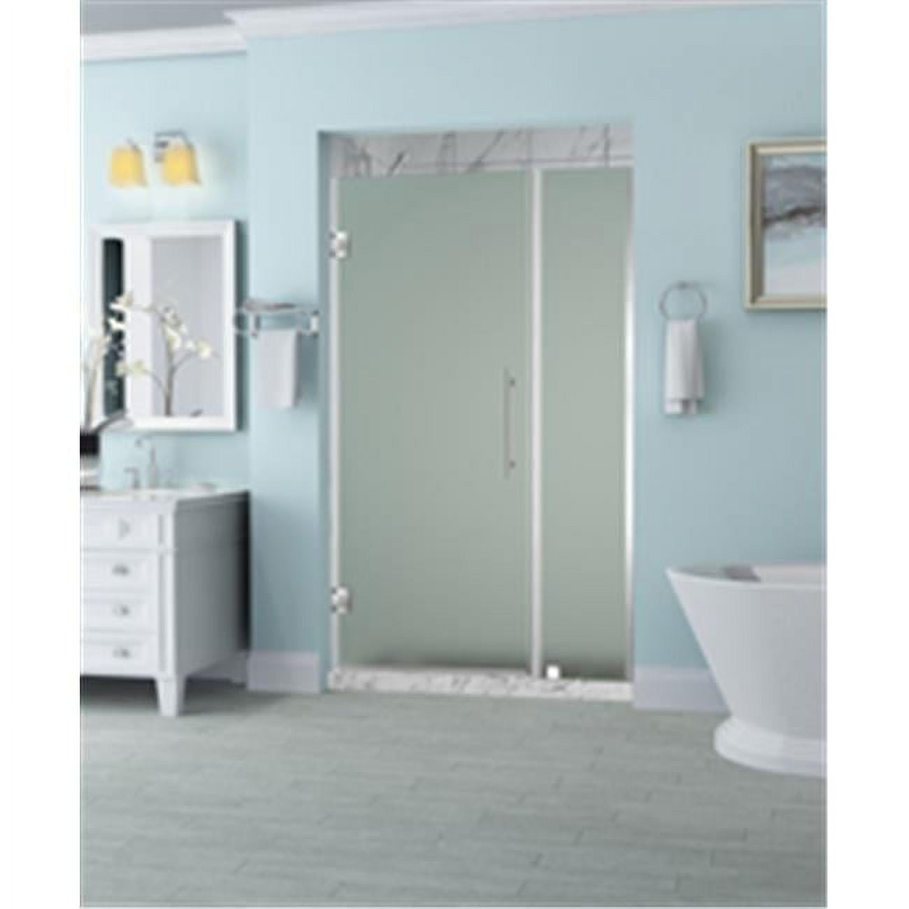 Belmore 44'' x 72'' Frosted Tempered Glass Frameless Shower Door