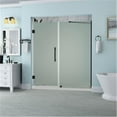 thumbnail image 1 of Aston SDR965F-ORB-6735-10 Belmore 66.25-67.25 x 72 in. Frameless Hinged Shower Door with Frosted Glass in Oil Rubbed Bronze, 1 of 7